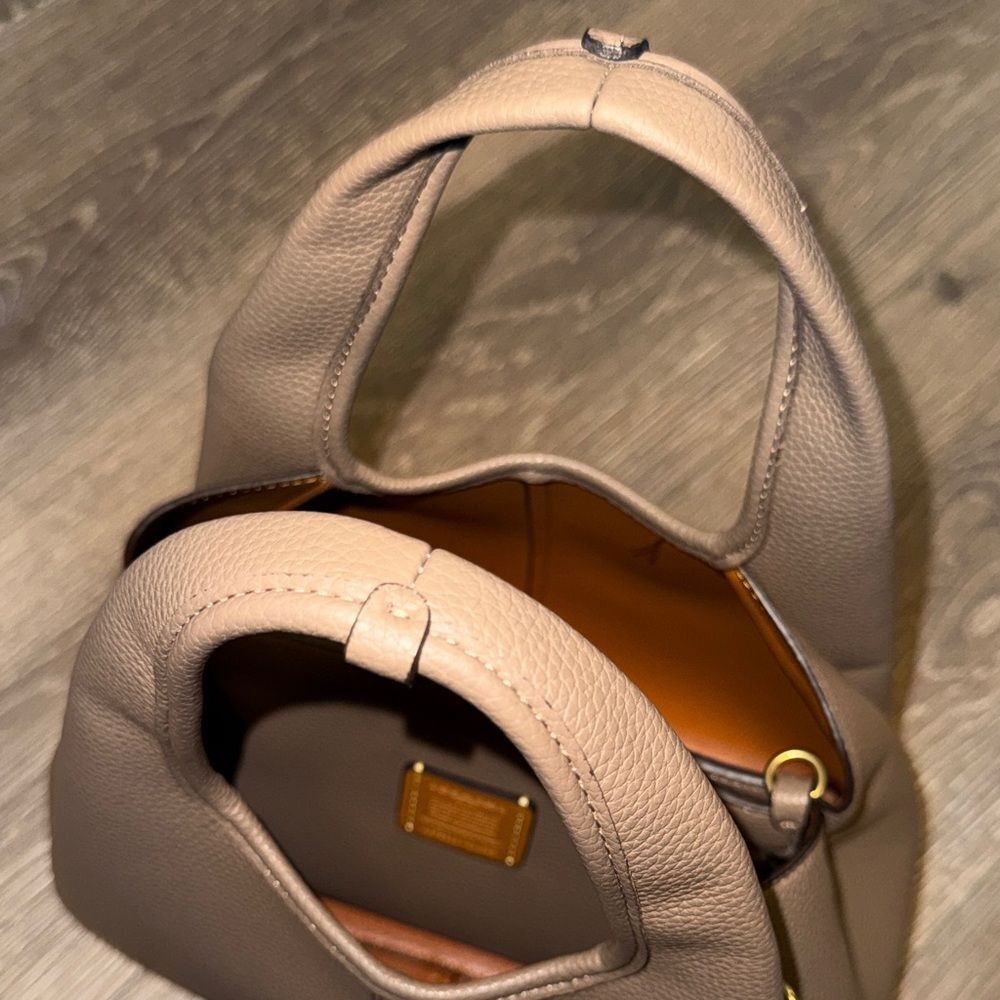 Coach Taupe Leather Shoulder Bag - Picture 2 of 14